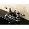 Kingston Brass NB2600KL Water Onyx 4 inch Centerset Lavatory Faucet with ABS/Brass Pop up Drain in Black Nickel