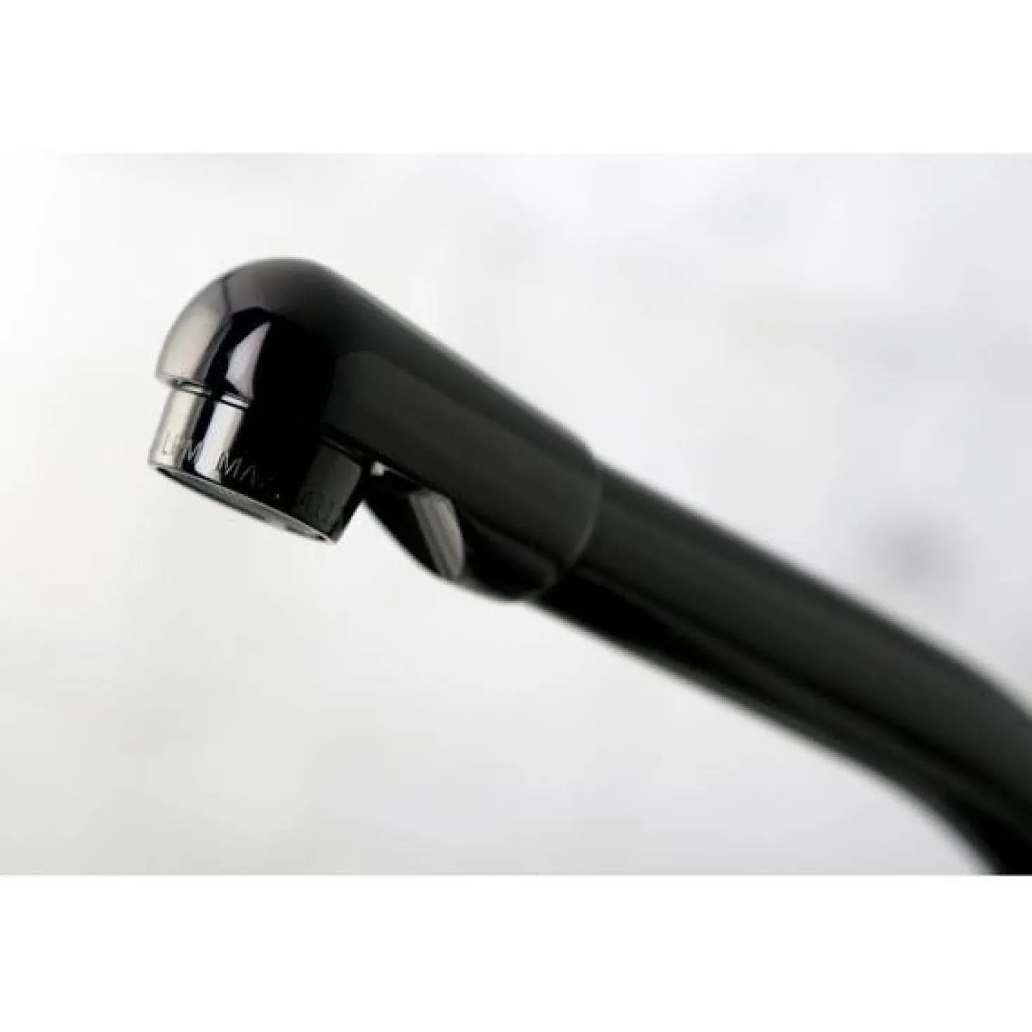 Kingston Brass NB750SP Water Onyx Two Handle Centerset Kitchen Faucet and Matching Side Sprayer in Black Nickel