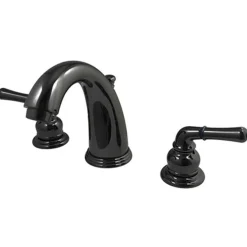 Kingston Brass NB980 Water Onyx Two Handle Widespread Lavatory Drain in Black Nickel