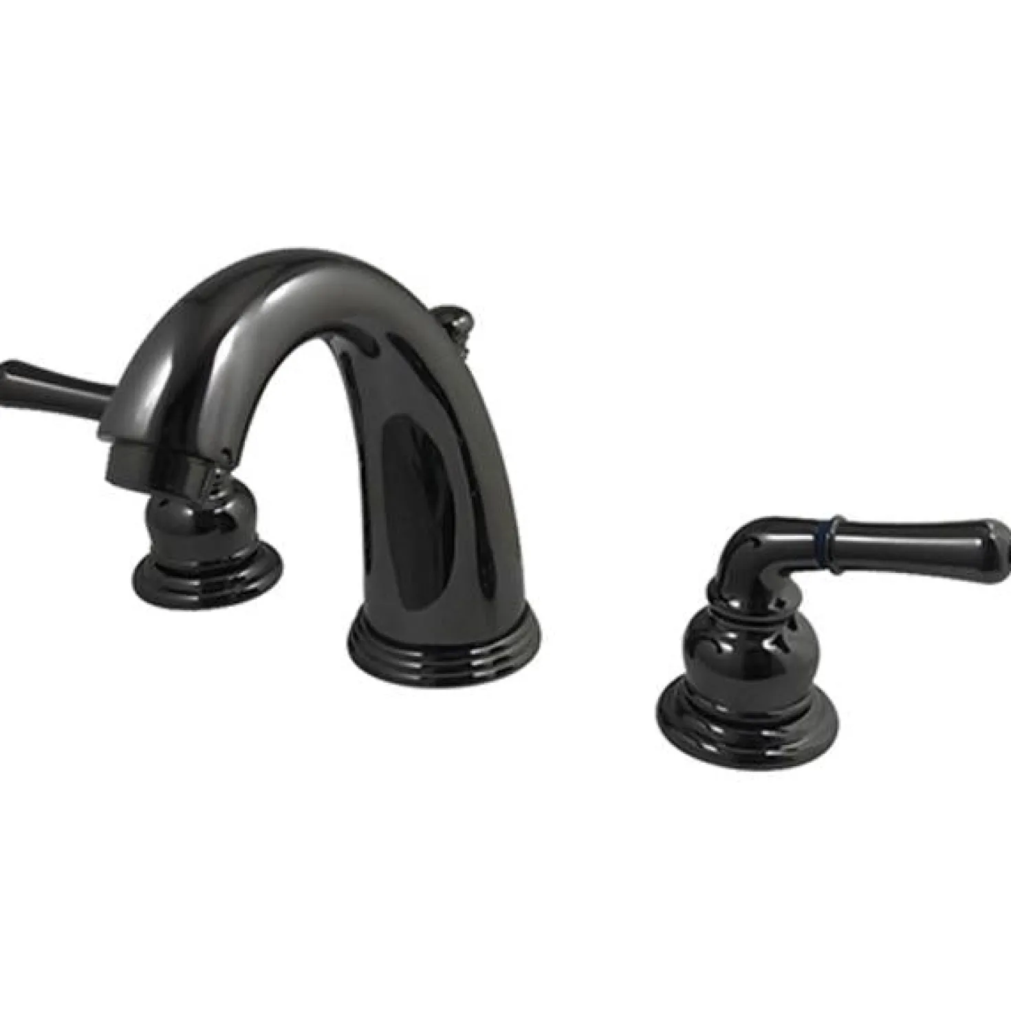 Kingston Brass NB980 Water Onyx Two Handle Widespread Lavatory Drain in Black Nickel