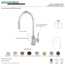 Kingston Brass New York Deck Mount Single-Handle Cold Water Filtration Faucet