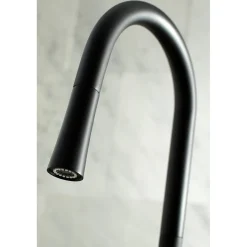 Kingston Brass New York Gourmetier Deck Mount Single-Handle Pull-Down Kitchen Faucet