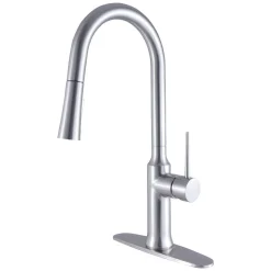Kingston Brass New York Gourmetier Deck Mount Single-Handle Pull-Down Kitchen Faucet