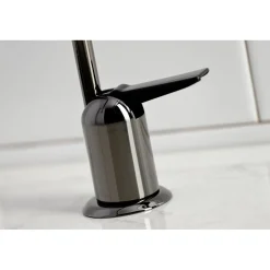 Kingston Brass NK6190 Water Onyx Single-Handle Cold Water Filtration Faucet in Bright Black Stainless Steel