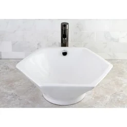 Kingston Brass NS8410DKL Water Onyx Single Handle Vessel Sink Faucet with Anti-Slide Handle Sleeve Less Pop up and Plate in Black Nickel