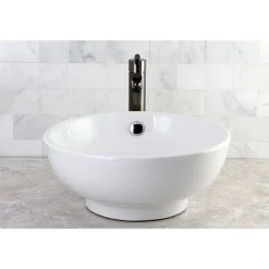 Kingston Brass NS8410DKL Water Onyx Single Handle Vessel Sink Faucet with Anti-Slide Handle Sleeve Less Pop up and Plate in Black Nickel