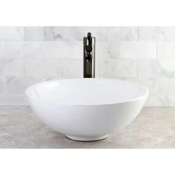Kingston Brass NS8410DKL Water Onyx Single Handle Vessel Sink Faucet with Anti-Slide Handle Sleeve Less Pop up and Plate in Black Nickel