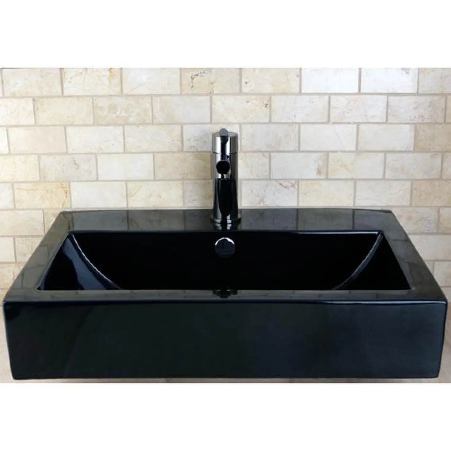 Kingston Brass NS8420DKL Water Onyx Single Handle Lavatory Faucet with Anti-Slide Handle Sleeve and Brass Pop up Drain in Black Nickel