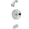 Kingston Brass Nu French Single Handle Tub and Shower Faucet in Polished Chrome