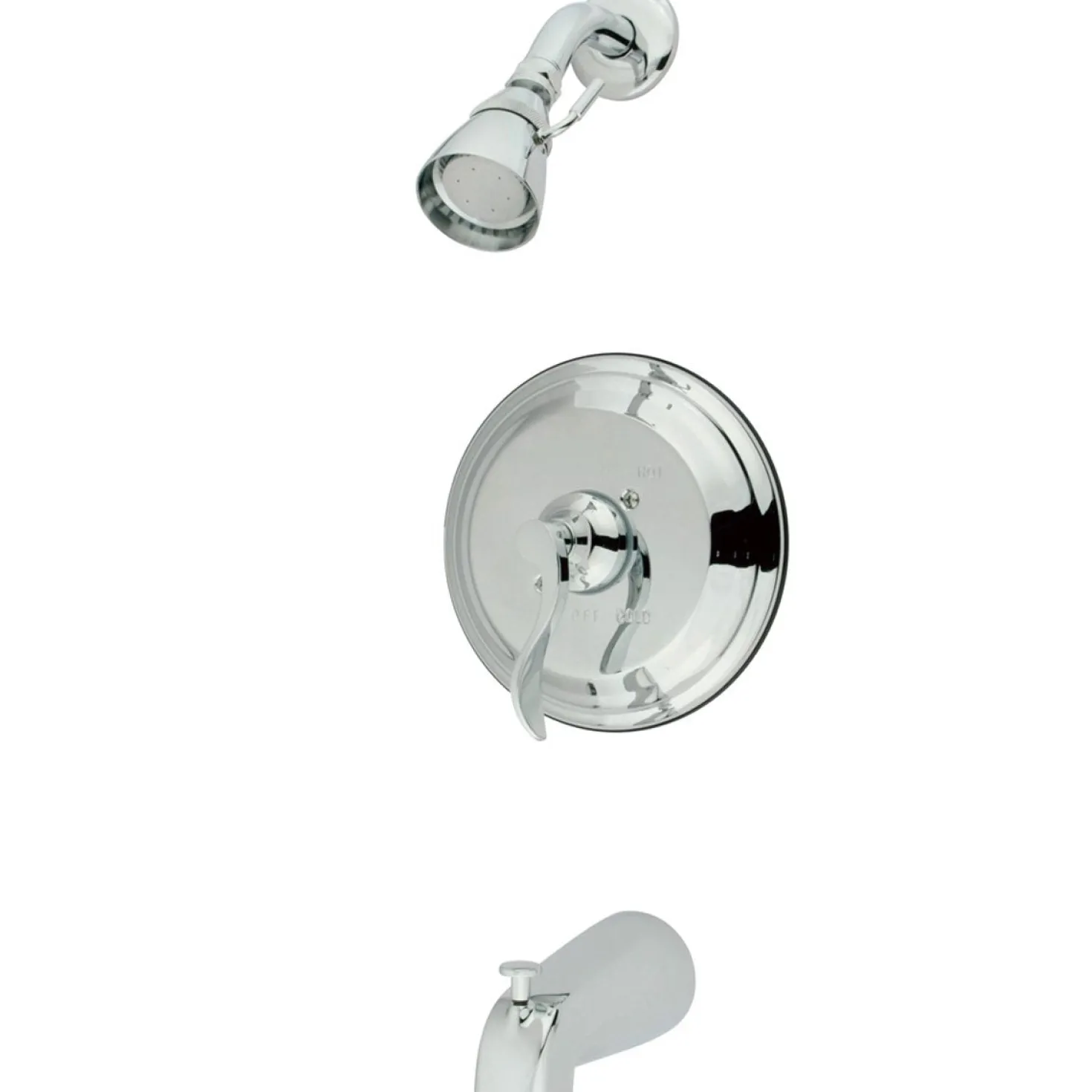 Kingston Brass Nu French Single Handle Tub and Shower Faucet in Polished Chrome