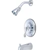 Kingston Brass Nu French Single Handle Tub and Shower Faucet in Polished Chrome