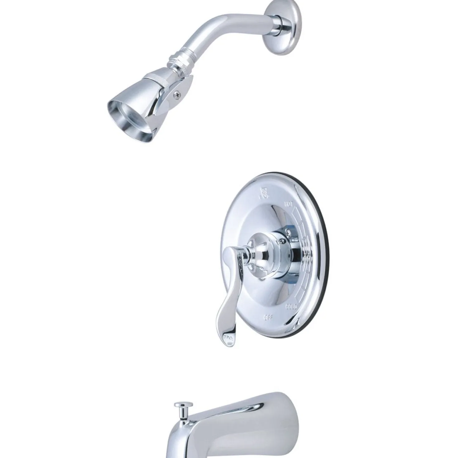 Kingston Brass Nu French Single Handle Tub and Shower Faucet in Polished Chrome