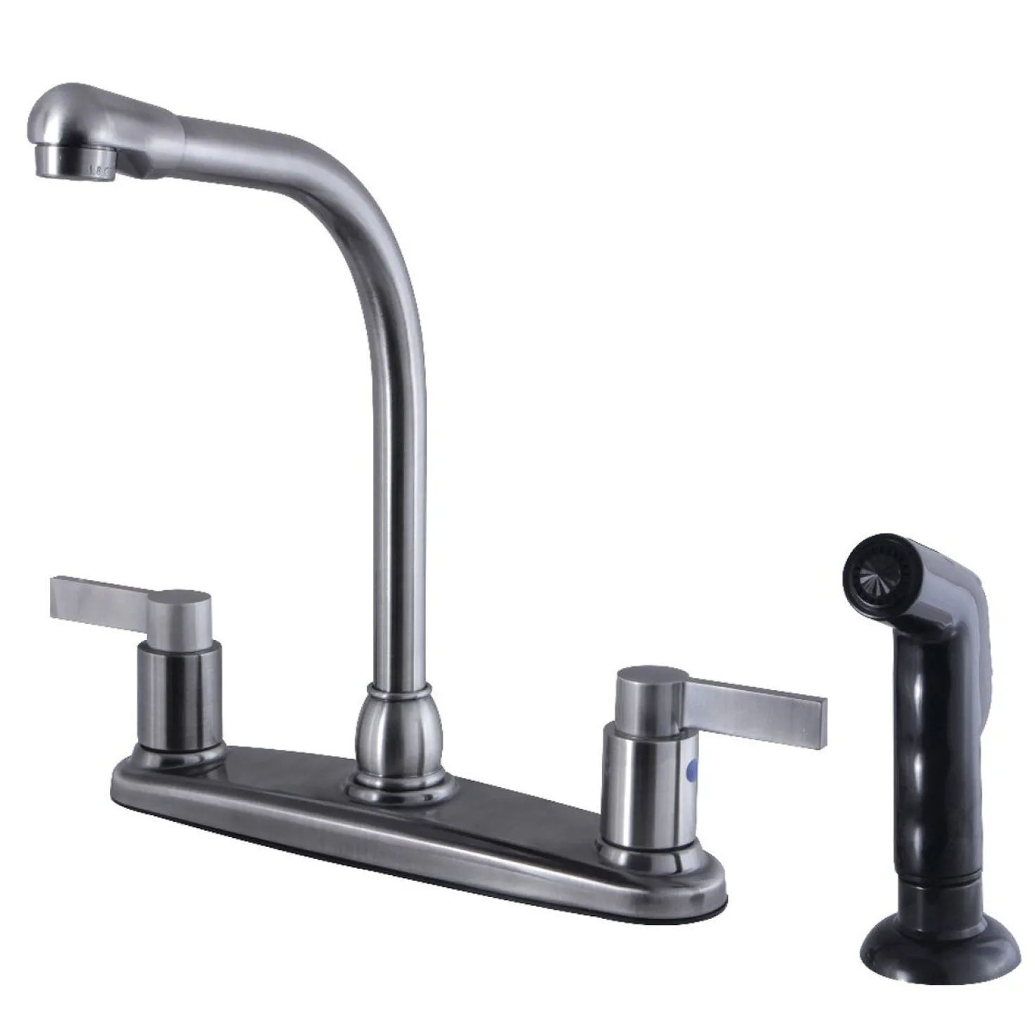 Kingston Brass NuvoFusion 8" Center High-Arch Kitchen Faucet
