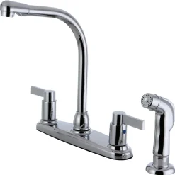 Kingston Brass NuvoFusion 8" Center High-Arch Kitchen Faucet