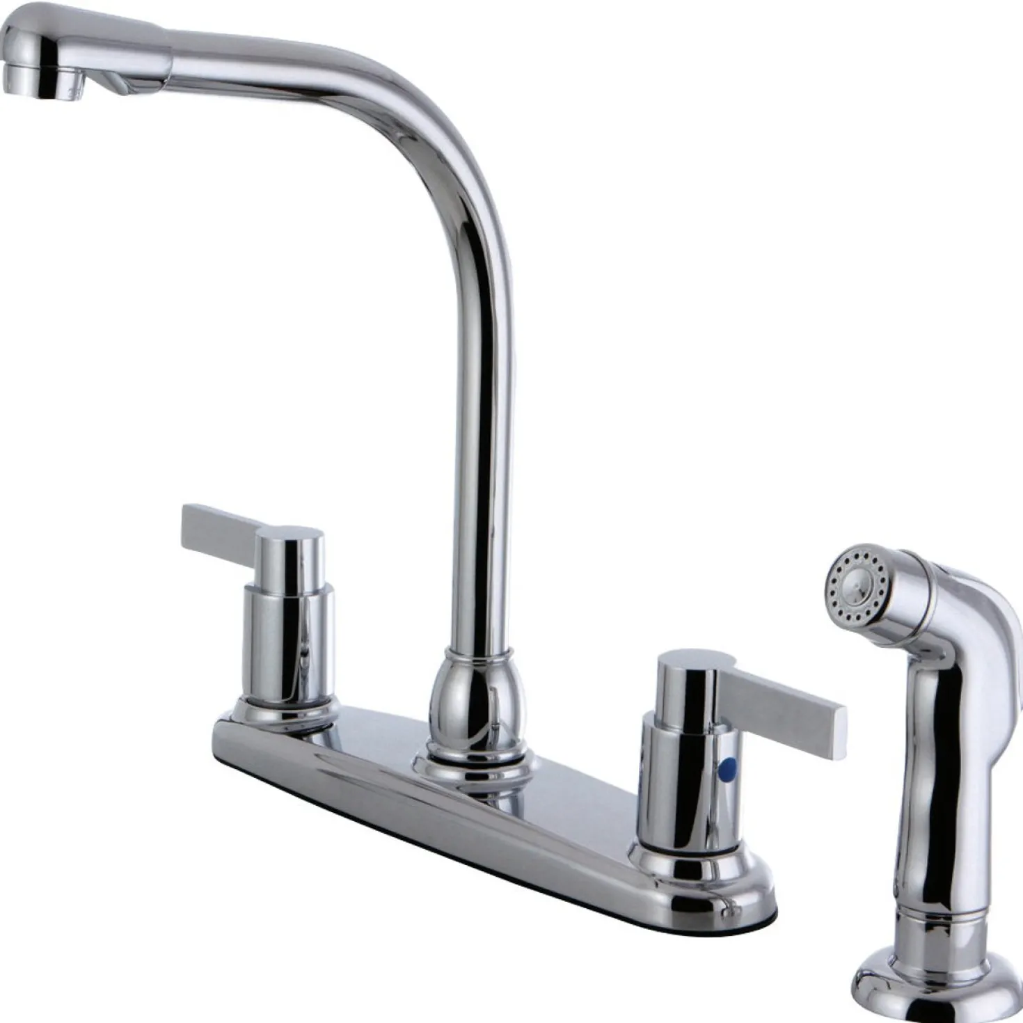 Kingston Brass NuvoFusion 8" Center High-Arch Kitchen Faucet