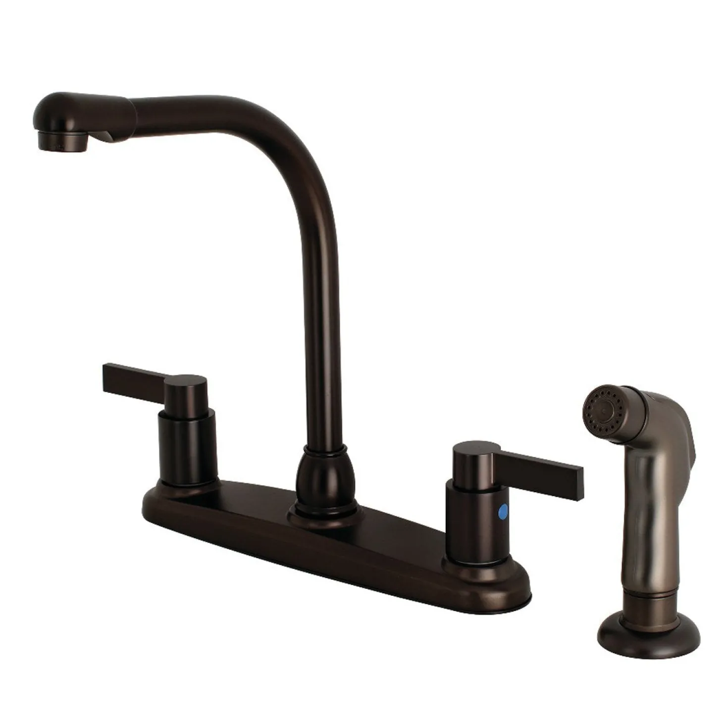Kingston Brass NuvoFusion 8" Center High-Arch Kitchen Faucet