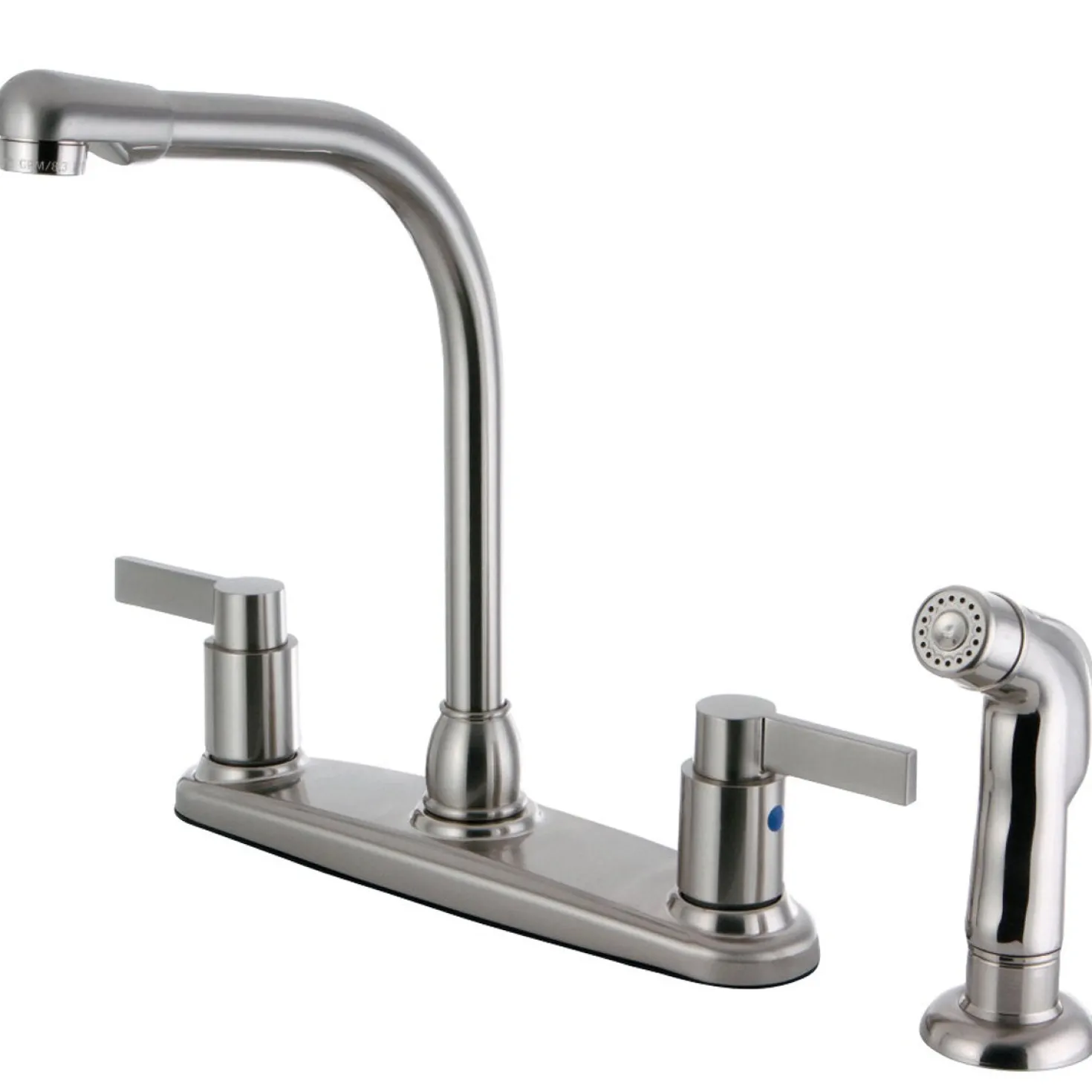 Kingston Brass NuvoFusion 8" Center High-Arch Kitchen Faucet