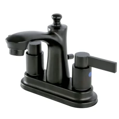 Kingston Brass NuvoFusion 4" Centerset Deck Mount Bathroom Faucet