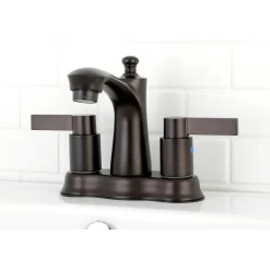 Kingston Brass NuvoFusion Deck Mount 4" Centerset Bathroom Faucet