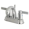 Kingston Brass NuvoFusion Deck Mount 4-Inch Centerset Bathroom Faucet