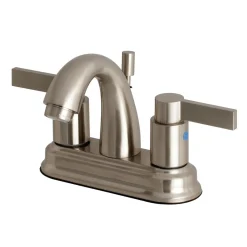 Kingston Brass NuvoFusion Deck Mount 4-Inch Centerset Bathroom Faucet