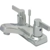 Kingston Brass NuvoFusion Double Handle 4" Centerset Lavatory Faucet with Brass Pop-up in Polished Chrome