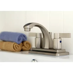 Kingston Brass NuvoFusion 4-Inch Centerset 2-Handle Bathroom Faucet