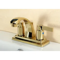 Kingston Brass NuvoFusion 4-Inch Centerset 2-Handle Bathroom Faucet