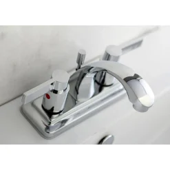 Kingston Brass NuvoFusion 4-Inch Centerset 2-Handle Bathroom Faucet