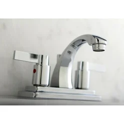 Kingston Brass NuvoFusion 4-Inch Centerset 2-Handle Bathroom Faucet