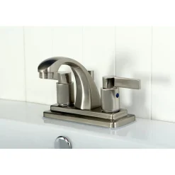 Kingston Brass NuvoFusion 4-Inch Centerset 2-Handle Bathroom Faucet