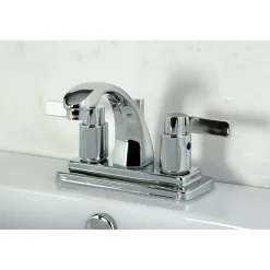 Kingston Brass NuvoFusion 4-Inch Centerset 2-Handle Bathroom Faucet