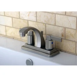 Kingston Brass NuvoFusion 4-Inch Centerset 2-Handle Bathroom Faucet