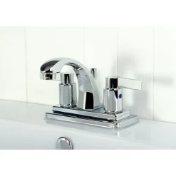 Kingston Brass NuvoFusion 4-Inch Centerset 2-Handle Bathroom Faucet