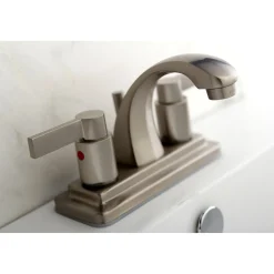 Kingston Brass NuvoFusion 4-Inch Centerset 2-Handle Bathroom Faucet