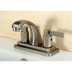 Kingston Brass NuvoFusion 4-Inch Centerset 2-Handle Bathroom Faucet