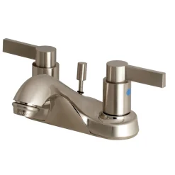 Kingston Brass NuvoFusion 4-Inch Centerset Deck Mount Bathroom Faucet