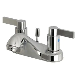 Kingston Brass NuvoFusion 4-Inch Centerset Deck Mount Bathroom Faucet