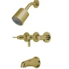 Kingston Brass NuvoFusion KBX8132NDL Three Handle Tub and Shower Faucet