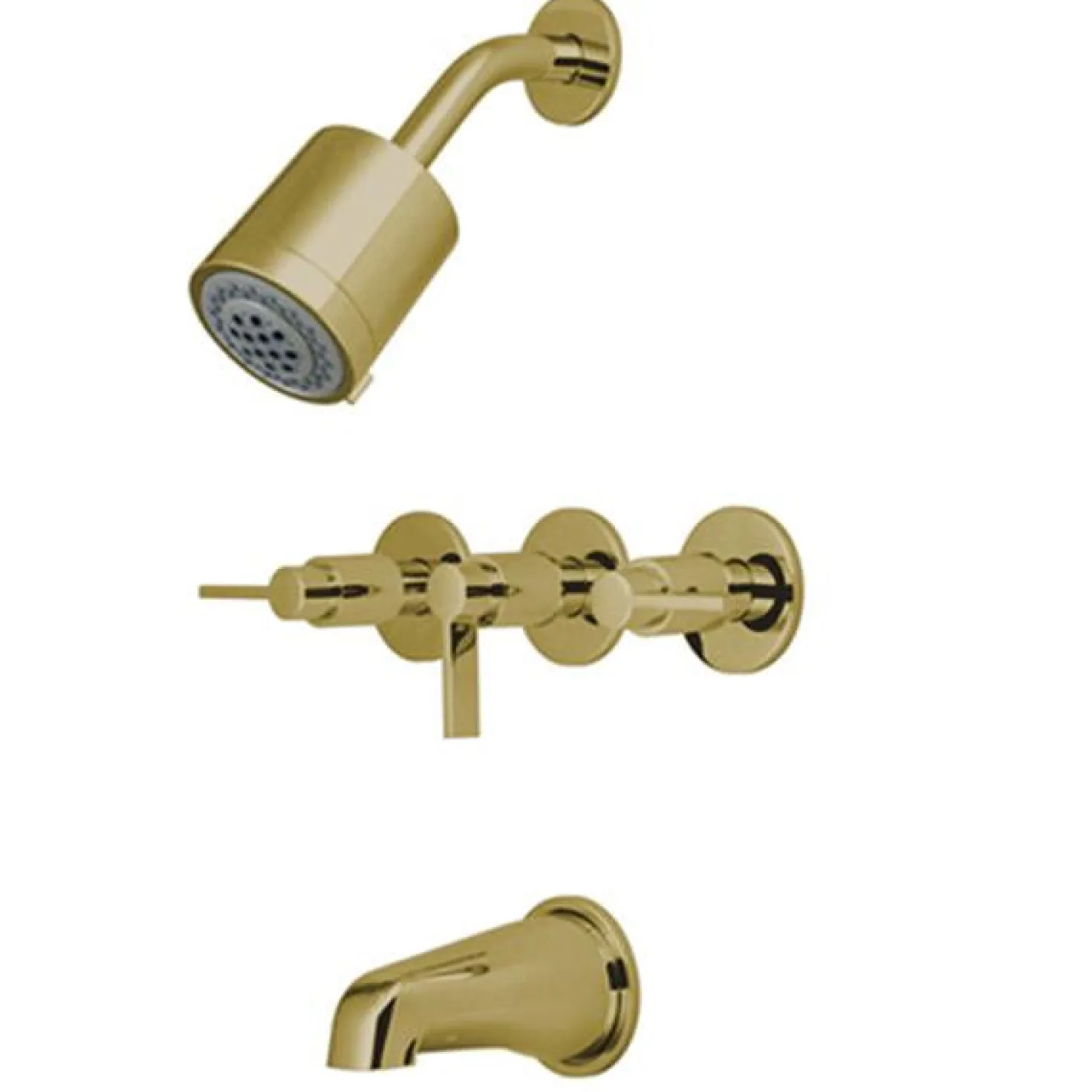 Kingston Brass NuvoFusion KBX8132NDL Three Handle Tub and Shower Faucet