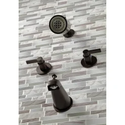 Kingston Brass NuvoFusion Two-Handle Tub and Shower Faucet