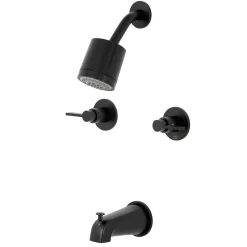 Kingston Brass NuvoFusion Two-Handle Tub and Shower Faucet