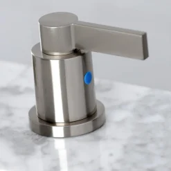 Kingston Brass NuvoFusion Widespread Bathroom Faucet with Brass Pop-Up