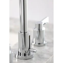 Kingston Brass NuvoFusion Widespread Bathroom Faucet with Brass Pop-Up
