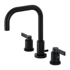 Kingston Brass NuvoFusion Widespread Bathroom Faucet with Brass Pop-Up