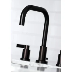 Kingston Brass NuvoFusion Widespread Bathroom Faucet with Brass Pop-Up