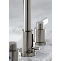Kingston Brass NuvoFusion Widespread Bathroom Faucet with Brass Pop-Up