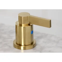Kingston Brass NuvoFusion Widespread Bathroom Faucet with Brass Pop-Up