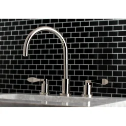 Kingston Brass NuWave Deck Mount 8-Inch Widespread Bathroom Faucet