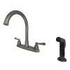 Kingston Brass NuWave French 8-Inch Center Gooseneck Kitchen Faucet